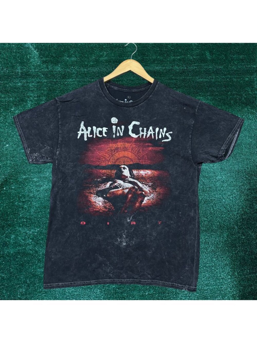 Alice In Chains Dirt Est 1987 Rock Band Mineral Wash T-Shirt Size Large